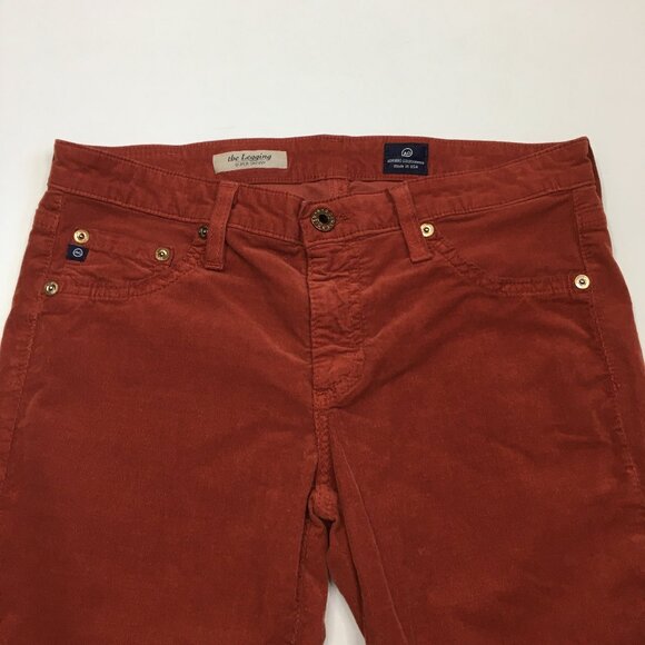 AG ADRIANO GOLDSCHMIED Rust/Brick Corduroy The Legging Super Skinny Jeans - Picture 5 of 12